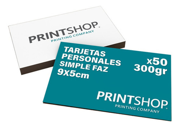Tarjetas Personales Color Printshop 9x5 300g Simple Faz X 50 0
