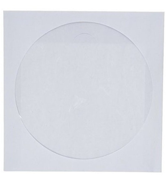 Fundas De Papel Blanco Para Cd / Dvd Con Ventana Transparent 0
