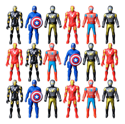 15 Muñecos De Avengers 10 Cm Juguete Piñata Souvenir Cumple 0