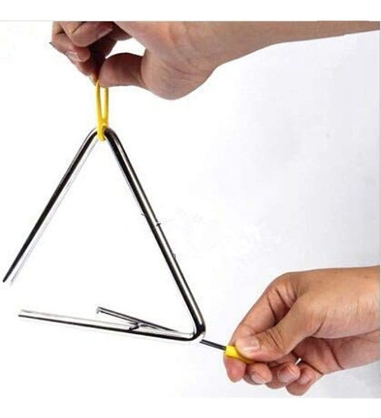 Aliotech Instrumento De Percusión Triangular De Acero Musica 0