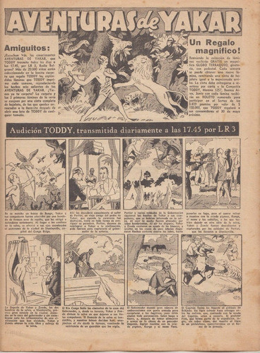 1936 Aventuras De Yakar Infantil Toddy Lr 3 Radio Belgrano 0