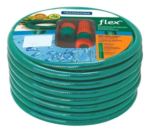 Manguera Para Jardin Tramontina Con Accesorios 18mts. 1
