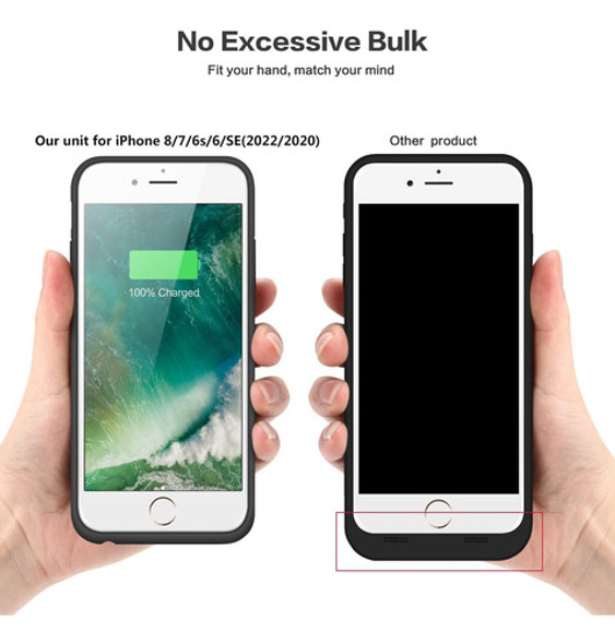 Funda Con Bateria Para iPhone 6/6s/7/8/se 2020/2022 6000mah 1