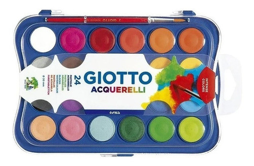 Acuarelas Giotto X 24 Colores + Pincel 1