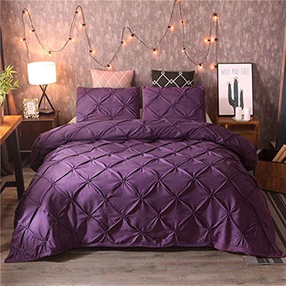 Feelyou Pintuck Juego De Funda Nórdica King Size Purple Pinc 0 Feelyou Pintuck Juego De Funda Nórdica King Size Purple Pinc 0
