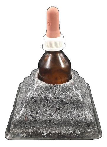 Orgonite Pirámide Hueca Cargador Frascos Turmalina Aluminio 0