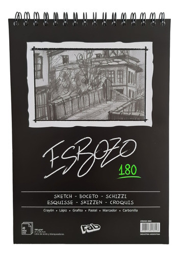 Block Dibujo Esbozo A4 Blanco Liso 180 Grs 0