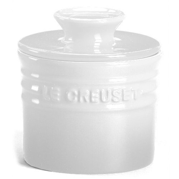 Le Creuset Stoneware Butter Crock, 6 Onzas, Blanco 0