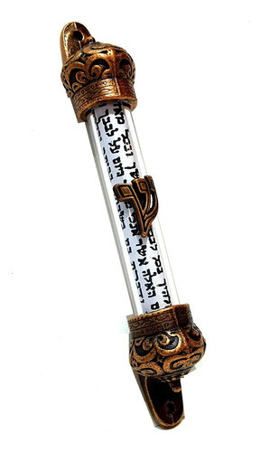 Tapa De Corona Mezuzah De 13 Cm Con Pergamino Judío 0
