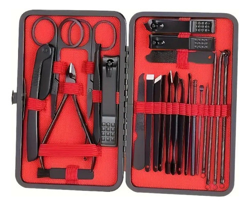Kit Cortauñas Alicate Estuche Viaje Pedicura 24 Piezas 1