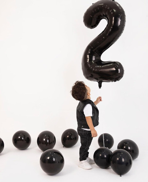 Globos De Cumpleaños Reutilizable Negro 102cm Para Todas Eda 1 Globos De Cumpleaños Reutilizable Negro 102cm Para Todas Eda 1