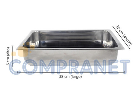 Asadera Rectangular Carol, Acero Inoxidable, Grande, 12552 1