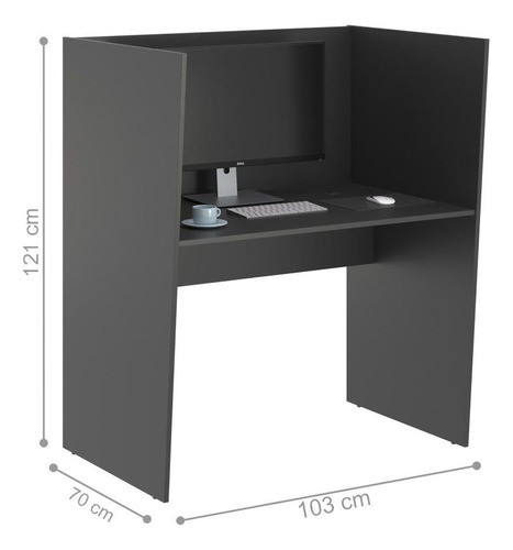 Mesa De Trabalho 1 Lugar Alaska Preto Onix 1