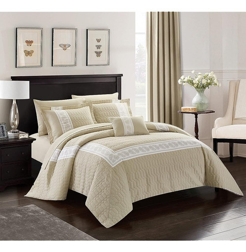 Chic Home Tiziano 8 Piezas Edredón Hotel Collection Hexágono 1