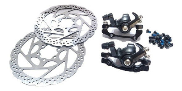 Juego Frenos De Disco Sypo, Caliper, Rotores Y Porta - 160mm 0 Juego Frenos De Disco Sypo, Caliper, Rotores Y Porta - 160mm 0