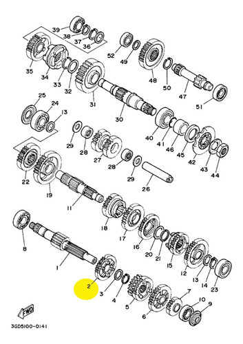 Engranaje 5ta 26t Original Raptor 350 Original Mg Bikes 1