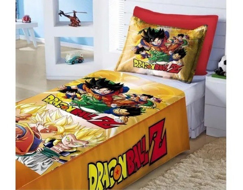 Cubre Cama + Funda Dragon Ball Z Goku 0