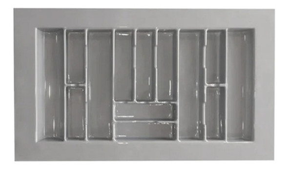 Cubiertero Organizador Cajón Plástico 93 Cm X 54 Cm Gris 0