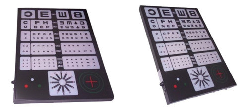 Optotipo Led (cero Riesgo Eléctrico) Marco Negro 0