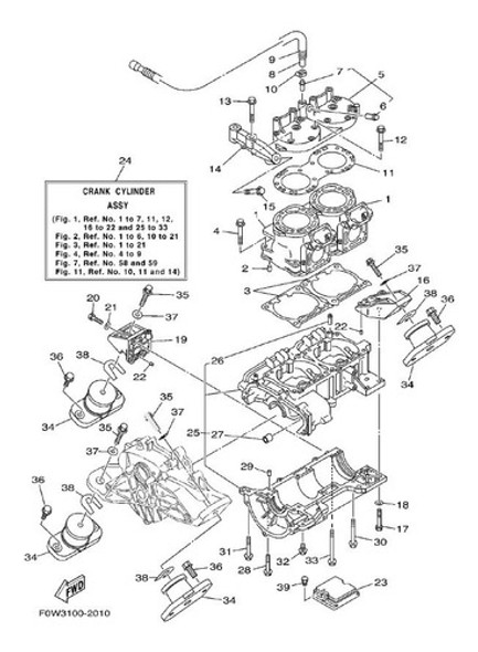 Junta De Tapa De Cilindros Original Para Yamaha Gp800 Gp800r 1