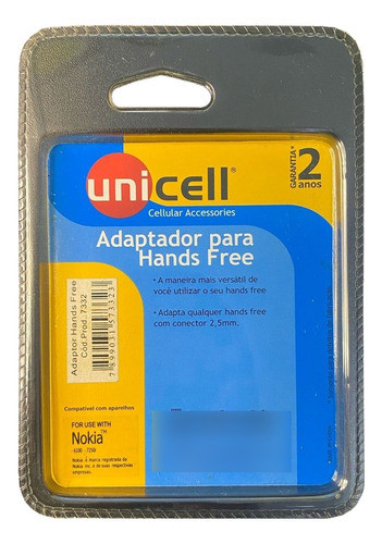 Adaptador Bluetooth Hands Free Nokia 6100 7250i Unicell 1