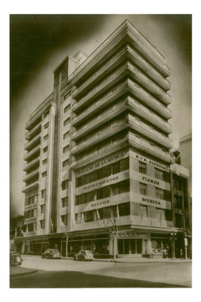 Palacio De La Música Montevideo Año 1941 - Lámina 45x30 Cm. 0