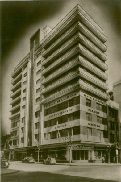 Palacio De La Música Montevideo Año 1941 - Lámina 45x30 Cm. 1