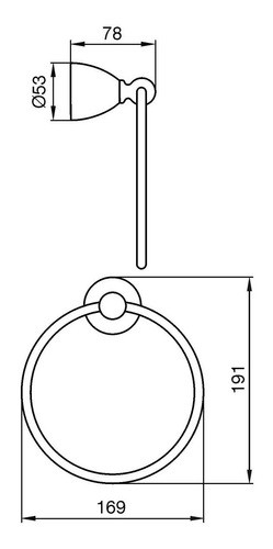 Toallero Aro Baño Fv Margot 0162/62 1