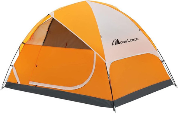Carpa 6 Personas Doble Capa Impermeable - Naranja 0