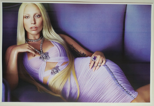 Poster Lamina Lady Gaga Vestido Lila Laser Clasicos 0