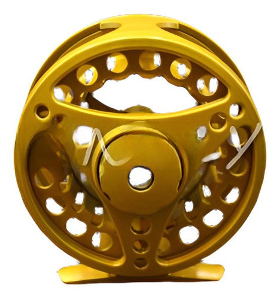 Amarillo 85mm 5/6 Aluminio Mosca Pesca Carrete Pesca De La T 0 Amarillo 85mm 5/6 Aluminio Mosca Pesca Carrete Pesca De La T 0