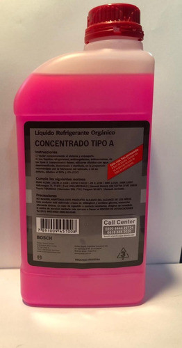 Liquido Refrigerante Bosch Red (rojo) X1l 1