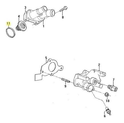 Junta Termostato Ford Fiesta Courier 97/99 Zetec 1.4 Orig 1