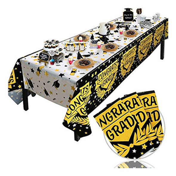 3 Fundas De Plástico Para Mesa De Graduación Decoraciones  F 0