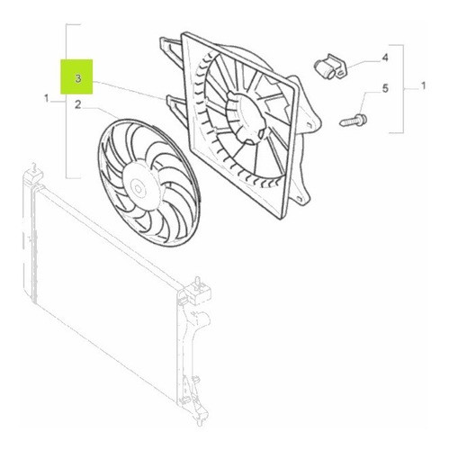 Soporte Electroventilador -original- Fiat Mobi Way 2020- 0
