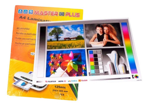 Pouch Laminas Para Plastificar A4 Laminating Por 100 0