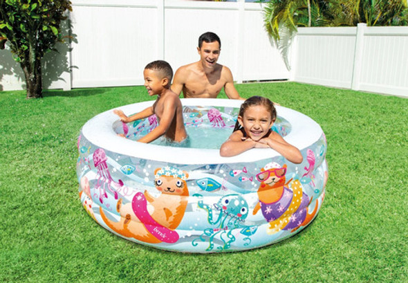 Piscina Infantil Inflable Acuario Redonda Intex 1