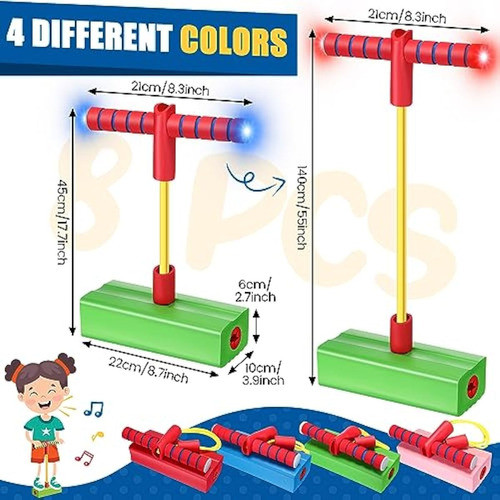 Jenaai 8 Piezas De Espuma Pogo Jumper Con Luz Led 1