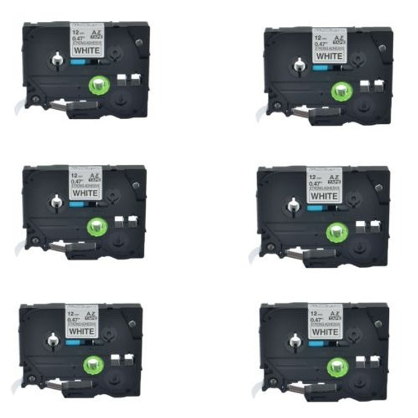 6pk Tze S231 Tzs231 Negra En La Etiqueta Blanca Cinta Para B 0