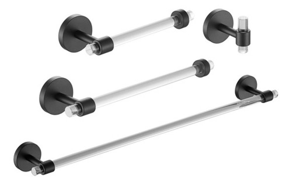 Shunli Juego De Accesorios De Bano, 4 Piezas, Barra De Toall 0