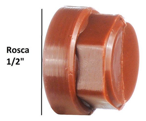 Tapa Tapon De 1/2 Rosca Hembra Polipropileno Pack X10 Unid 1