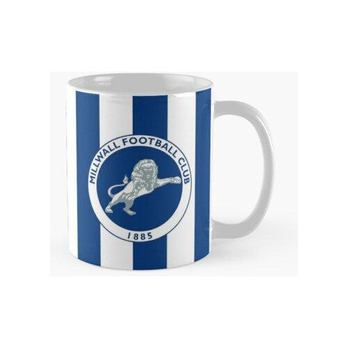 Taza Logotipo De Millwall Fc Con Rayas Calidad Premium 0