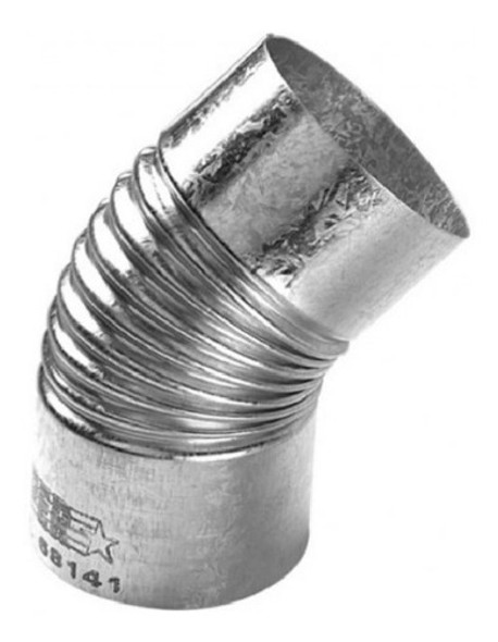 Curva Hermetica Fija 6 Pulgadas A 45º Zinc. Gk 0