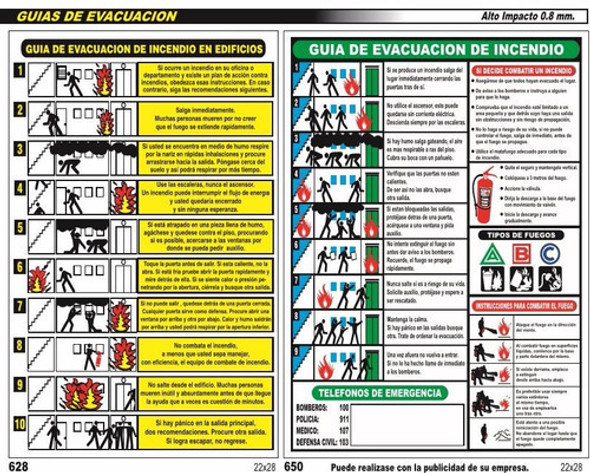 Cartel Guía De Evacuación 22x28 Cm Oferta!!! 1