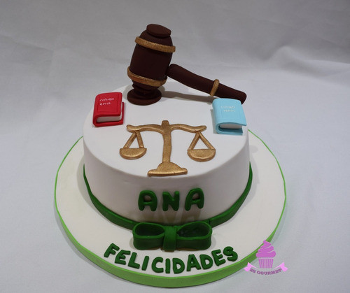 Torta Graduacion Abogada Abogacia Leyes Abogado Juez 0