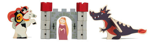 Cuentos Caballero Dragón Tender Leaf Juguetes Madera Niño Tx 1