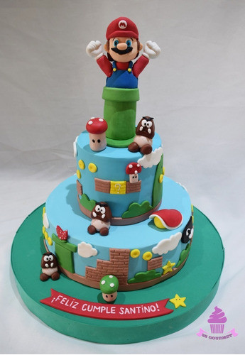 Torta Super Mario Bros Luigi Tematica Personalizada 0
