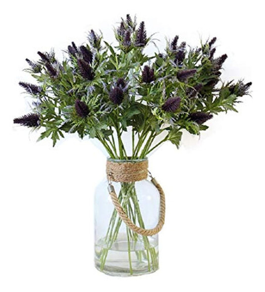 Allinlove 4 Paquetes De Espray De Cardo Artificial Eryngo Fa 0