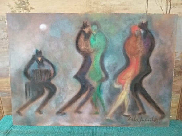 Óleo Sobre Harboard Del Autor Felipe De La Fuente. Tango Noc 0 Óleo Sobre Harboard Del Autor Felipe De La Fuente. Tango Noc 0
