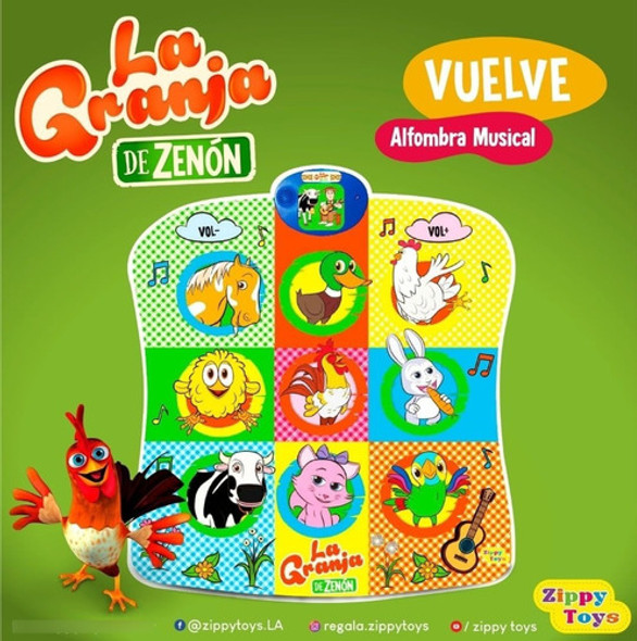 Alfombra Manta Musical Didáctica Canciones De La Granja Vaca 1